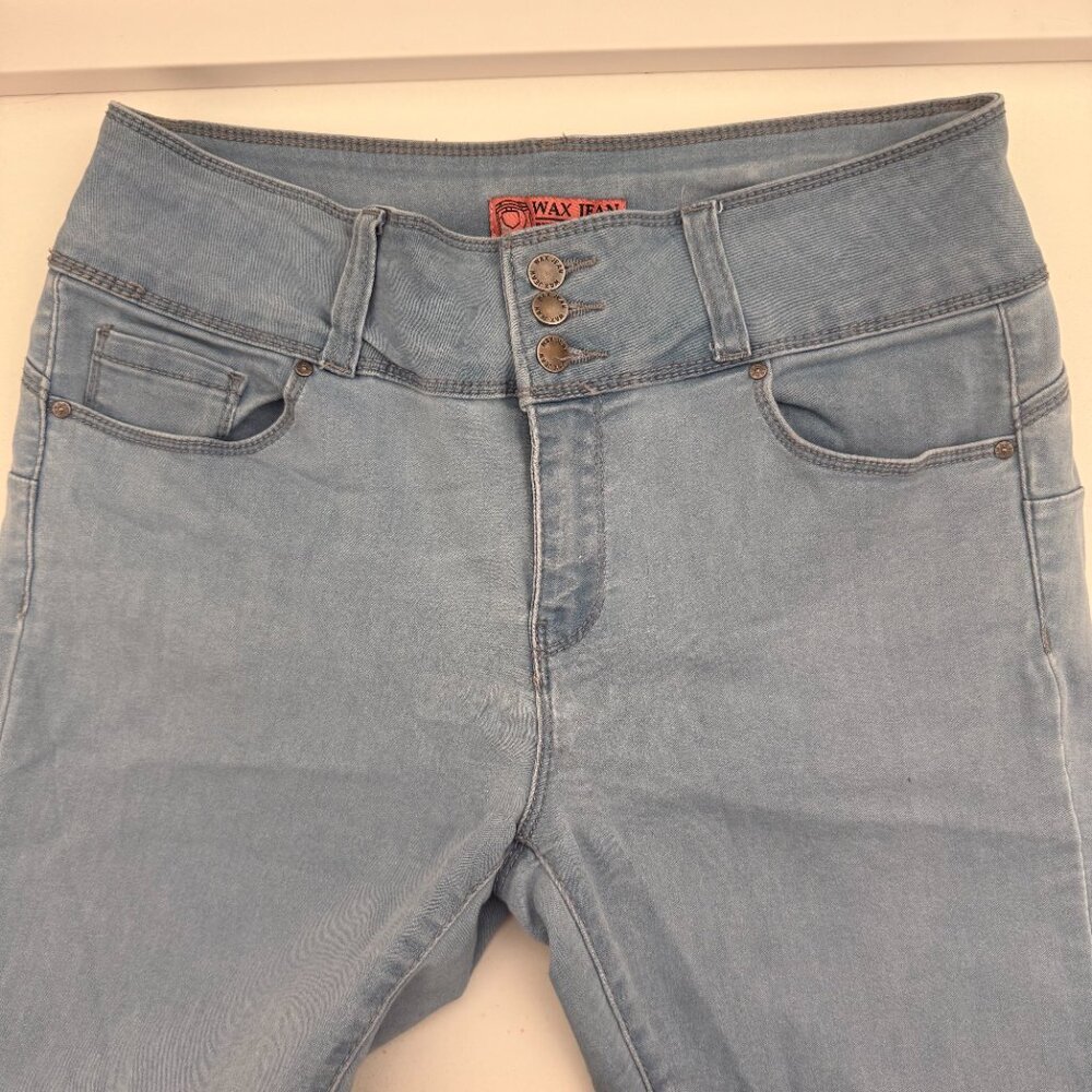 Wax Jean Light Wash Skinny Jeans | Stretch Denim | “Butt, I Love You!” | Size 13 - Picture 2 of 10